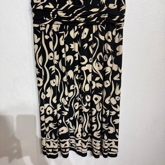 Jones New York Cream Floral Flutter Sleeve Midi Dress Sz 14 - Picture 3 of 10